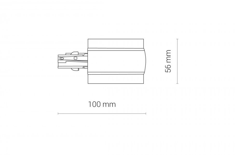 Соединитель Ctls Recessed Power End Cap Right Черный (109985058) с доставкой