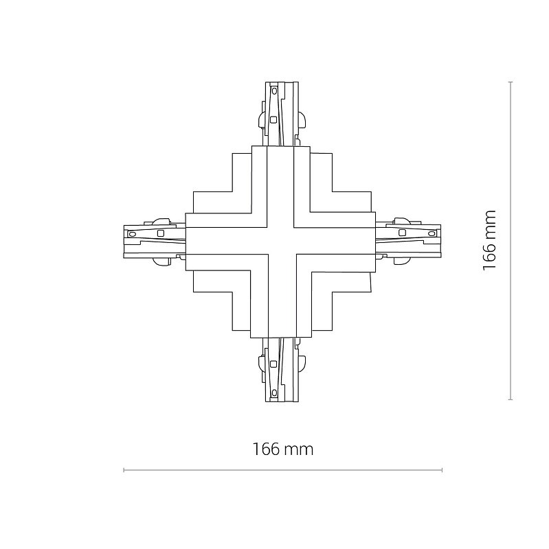 З'єднувач Ctls Recessed Power X Connector IP20 Чорний (109986685) дешево
