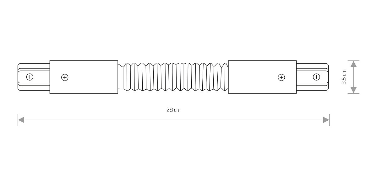 Соединитель Profile flex connector накладной Белый (109985787) недорого
