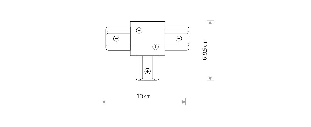 Соединитель Profile recessed t-connector IP20 Белый (109986941) недорого