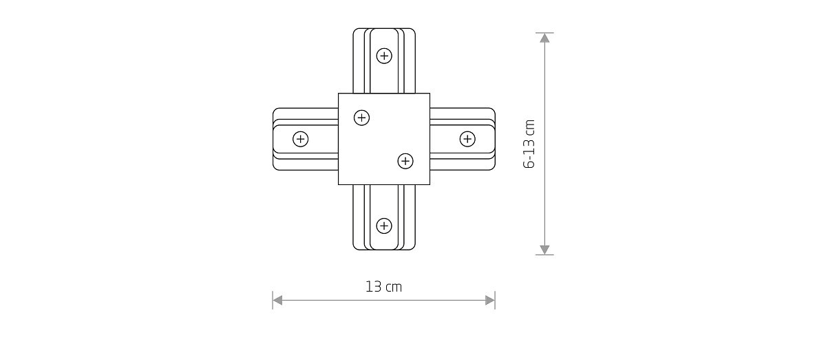 Соединитель Profile recessed x-connector IP20 Черный (109986525) недорого