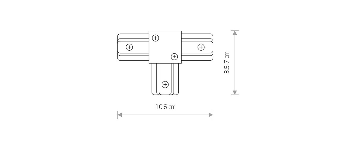 Соединитель Profile t-connector IP20 Черный (109986938) недорого