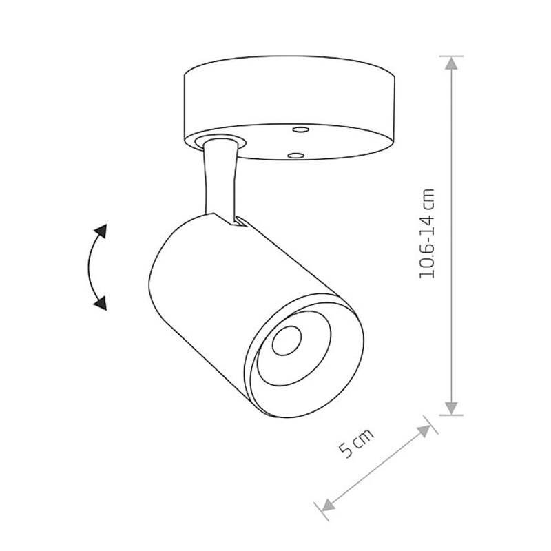 Спот Iris LED 7W Чорний (109732131) недорого