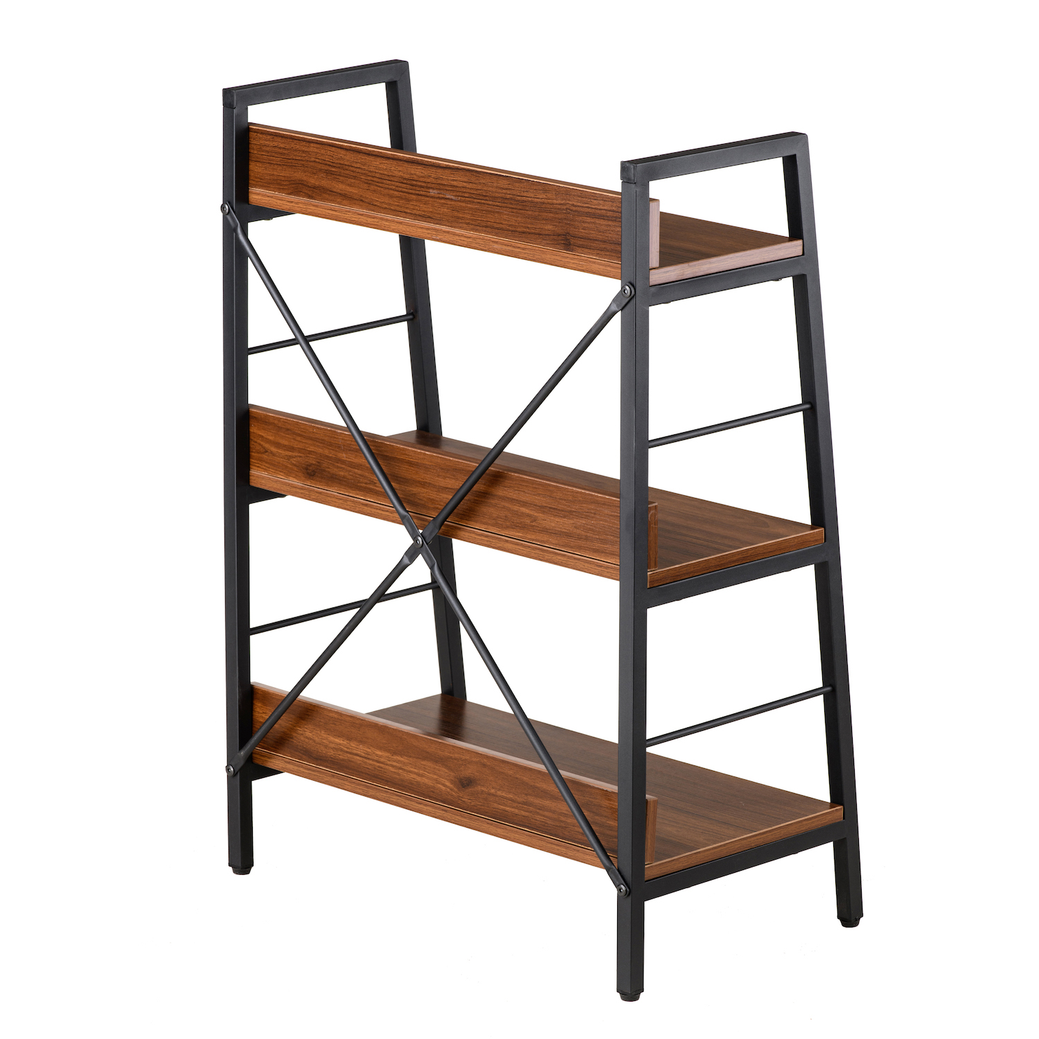 Стеллаж Stroke 3 Black, Walnut (26512901) недорого