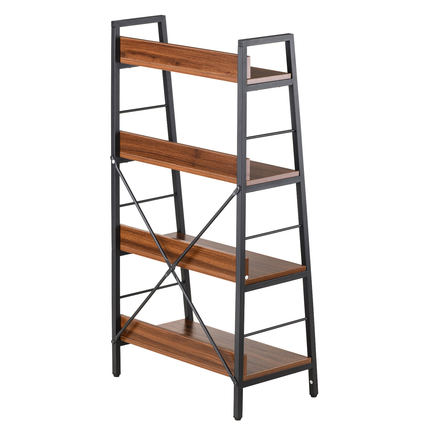Стелаж Stroke 4 Black, Walnut (26512902) с доставкой