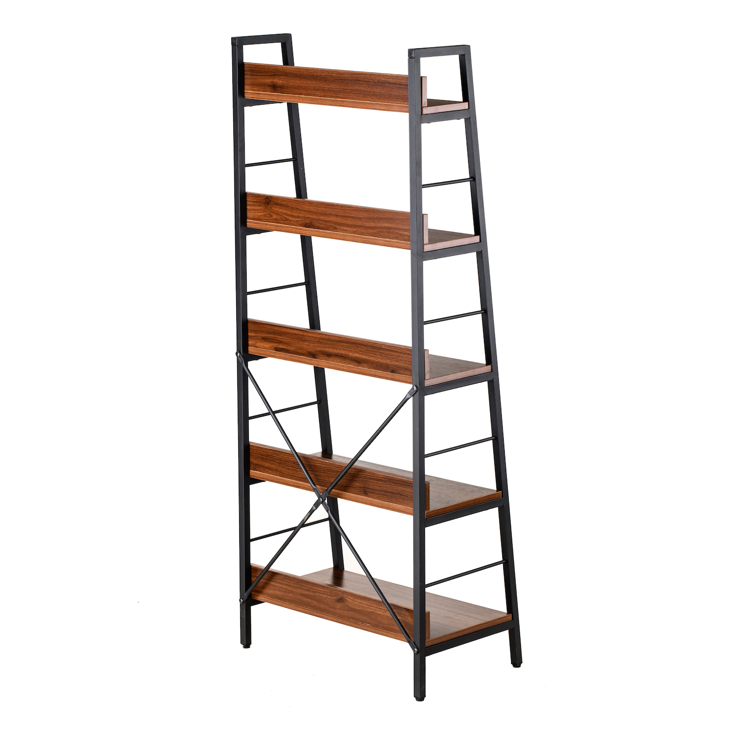 Стелаж Stroke 5 Black, Walnut (26512903) с доставкой