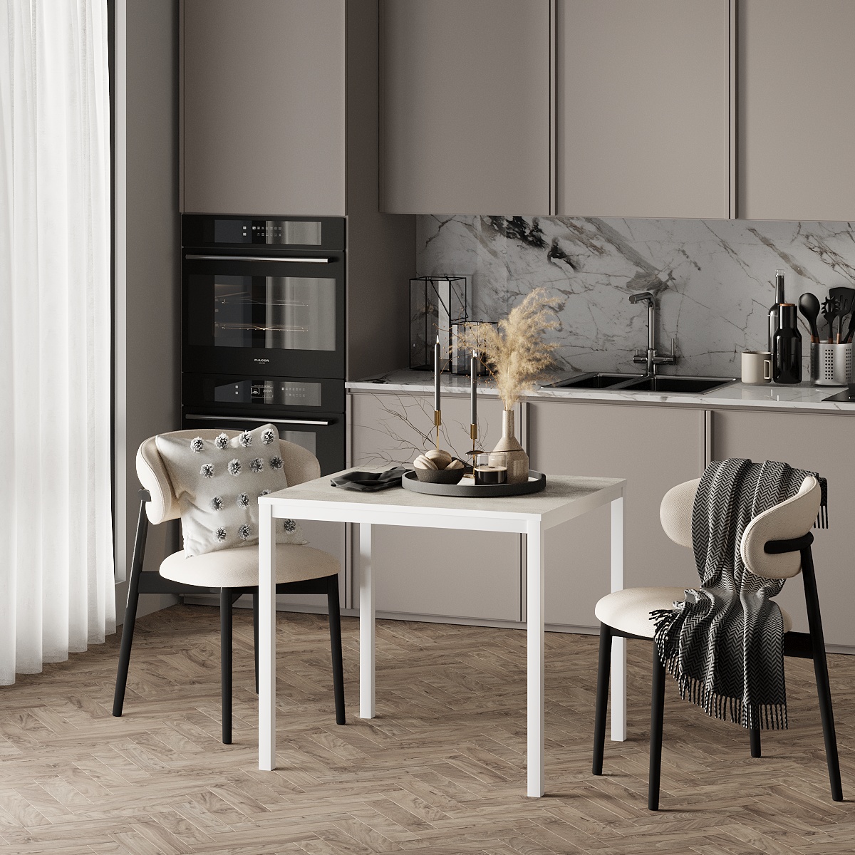 Стіл Brevity Loft Mini 67х67 ДСП Ательє світлий, Білий (931380280) дешево