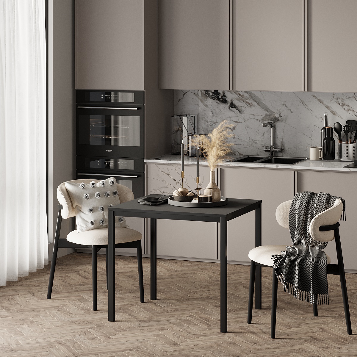 Стол Brevity Loft Mini 67х67 ДСП Графит, Черный (931380277) дешево