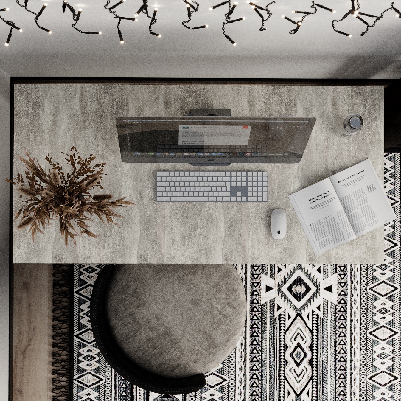 Стол Brevity Loft Standart 140х67 ДСП Ателье светлый, Белый (931380294) недорого