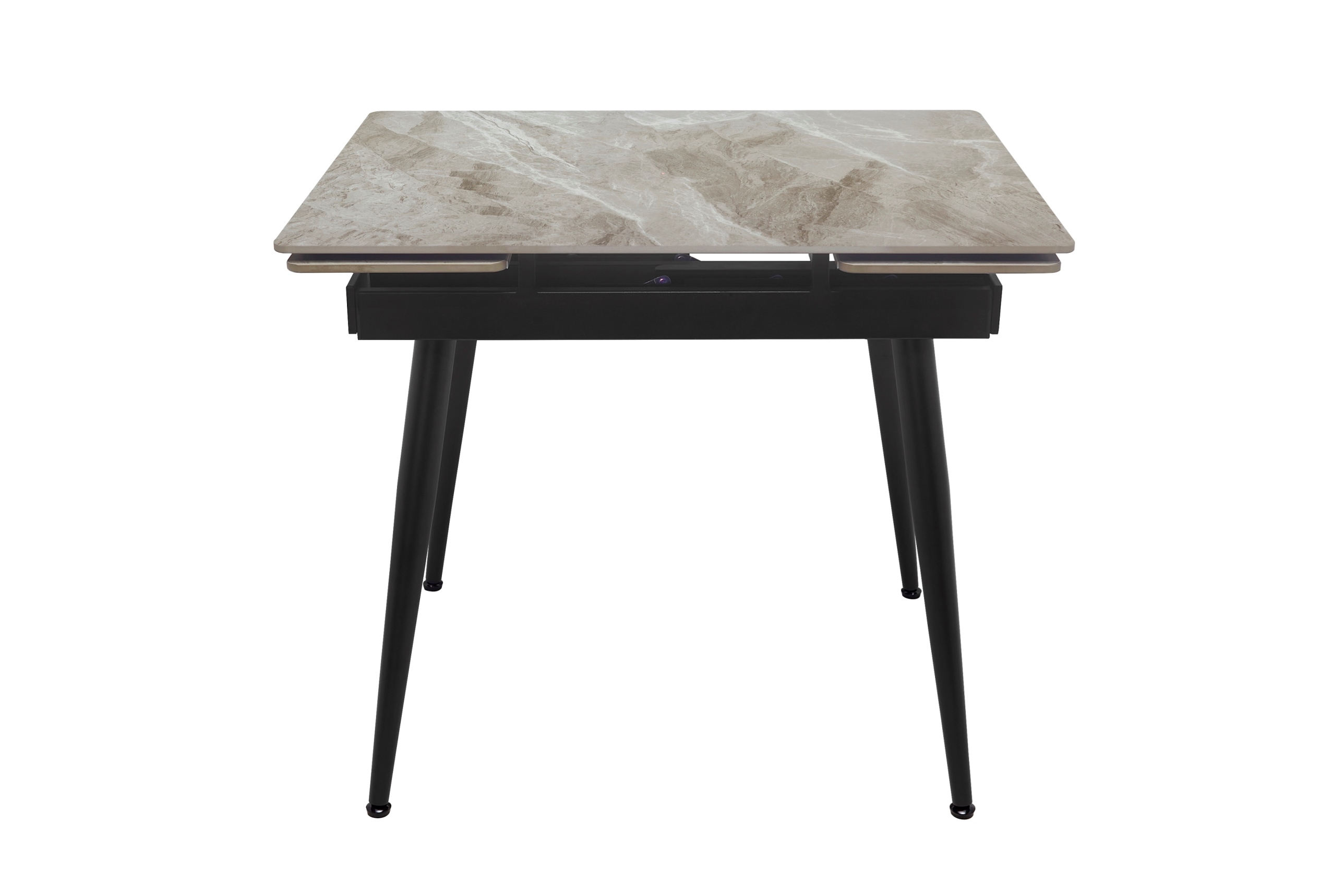 Стол Connor 90х75 Italy grey Glossy, Черный (1011489647) дешево