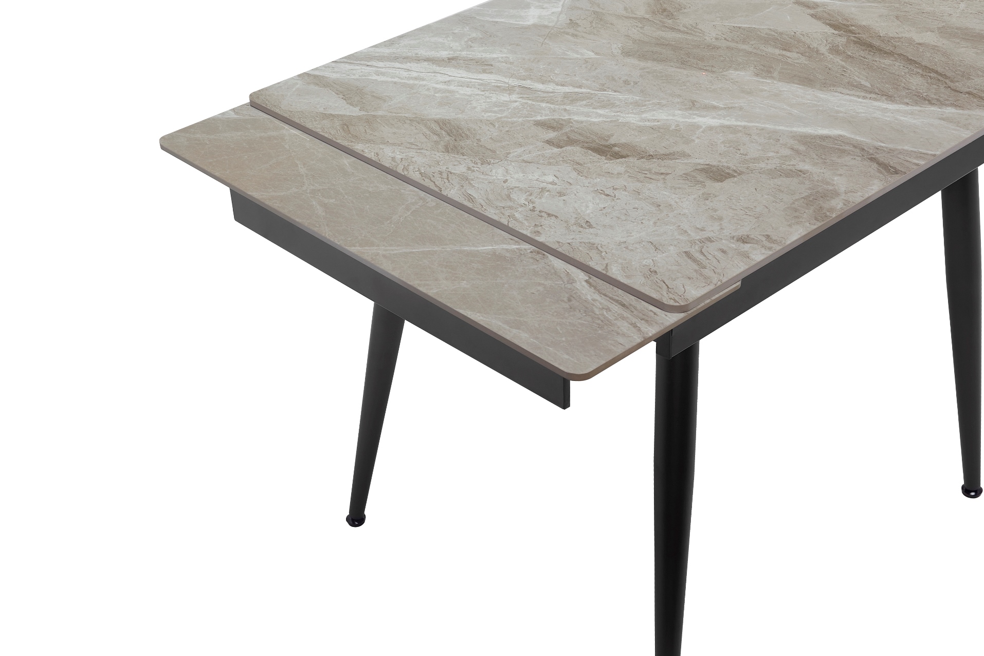 Стол Connor 90х75 Italy grey Glossy, Черный (1011489647) в Украине