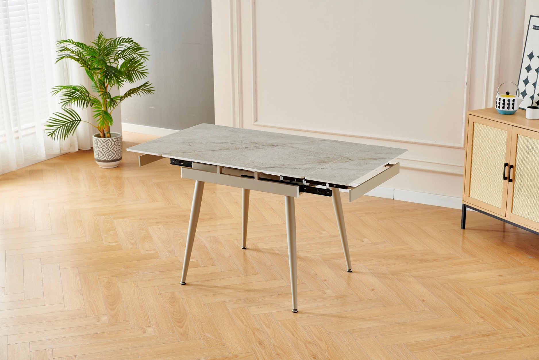 Стол Connor 90х75 Shks Beige Glossy, Сахара (1011489649) с доставкой