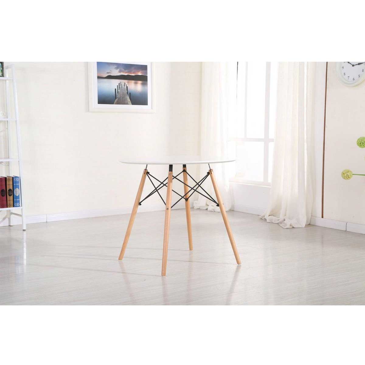 Стіл HATTA Bryan Wood D80 Білий (44429518) в интернет-магазине