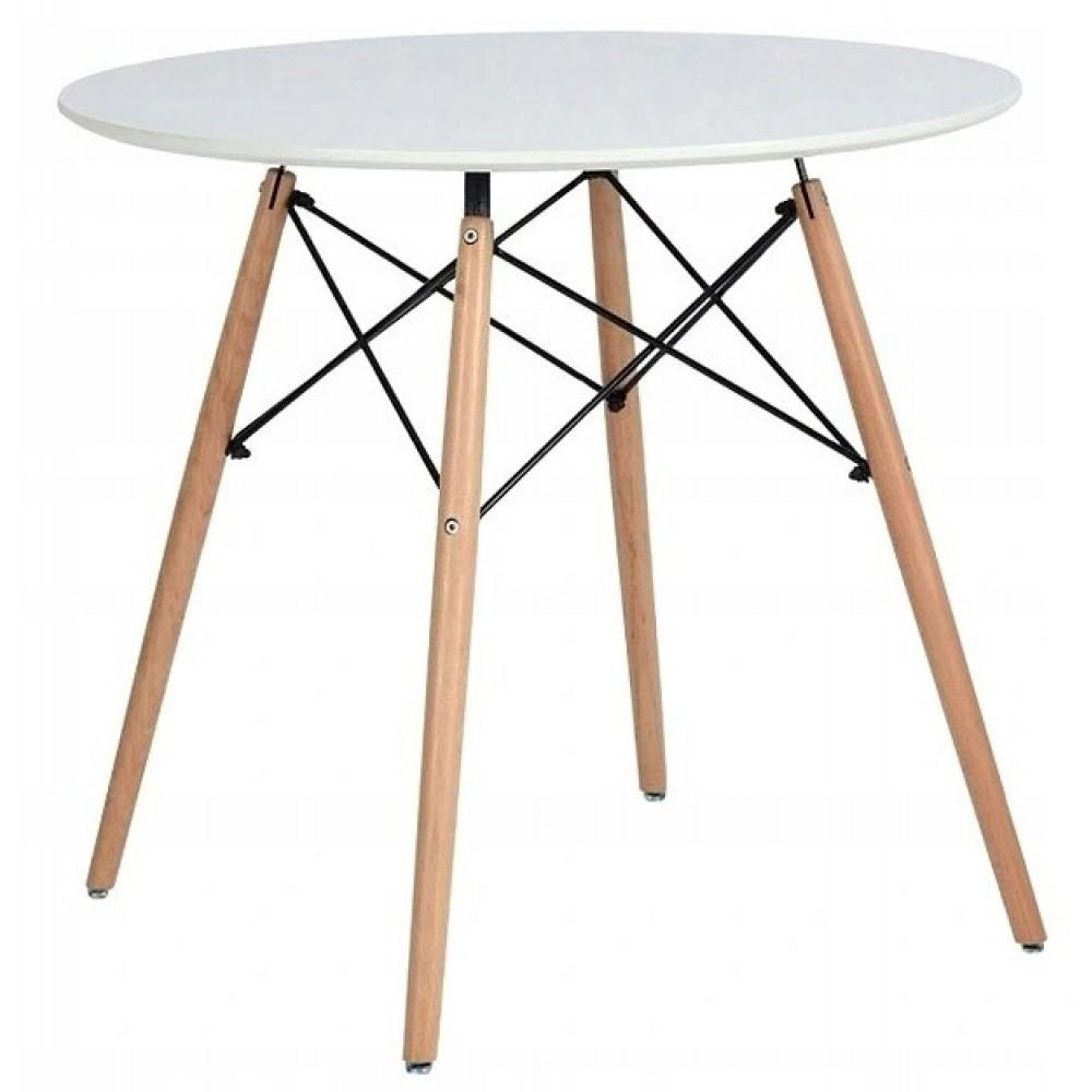 Стіл HATTA Bryan Wood D80 Білий (44429518) недорого