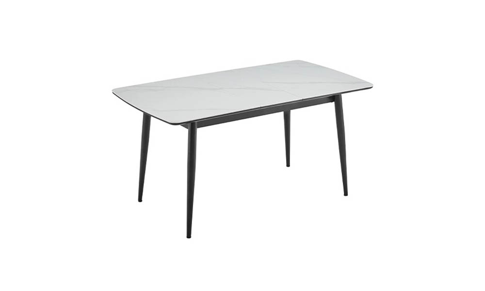 Стіл Лейк 120x80 Білий глянець, Чорний (731488079) дешево