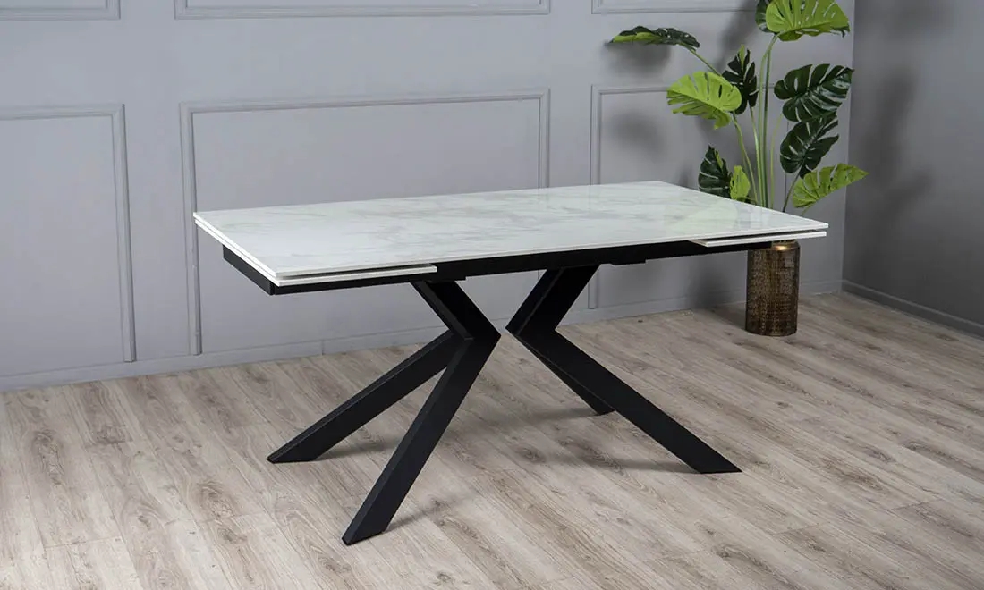Стіл Монако 160x90 Білий, Чорний (731269425) с доставкой