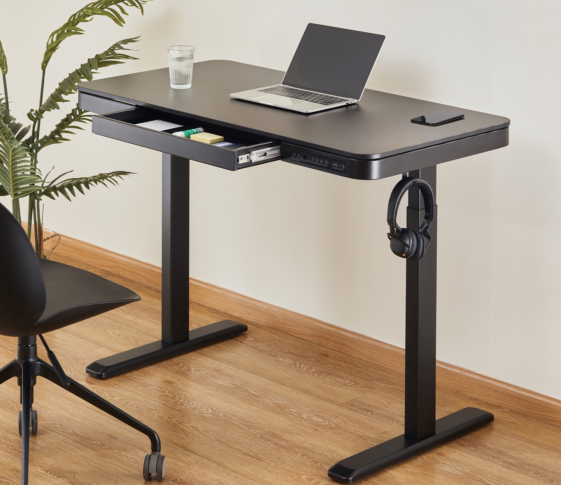 Стол OfficePro ODE111 118x60 Black, Black (1311154719) с доставкой