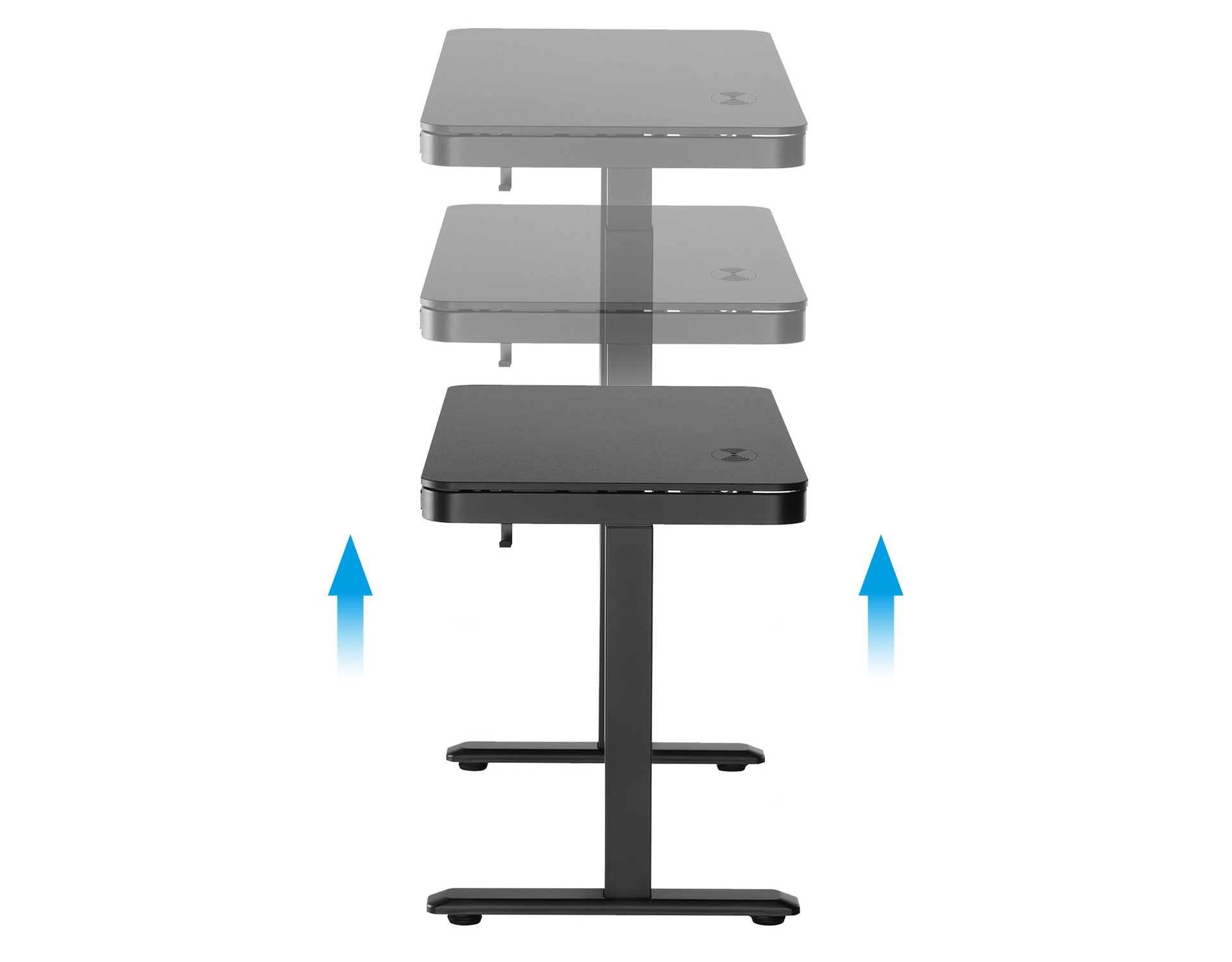 Стол OfficePro ODE111 118x60 Black, Black (1311154719) в Украине