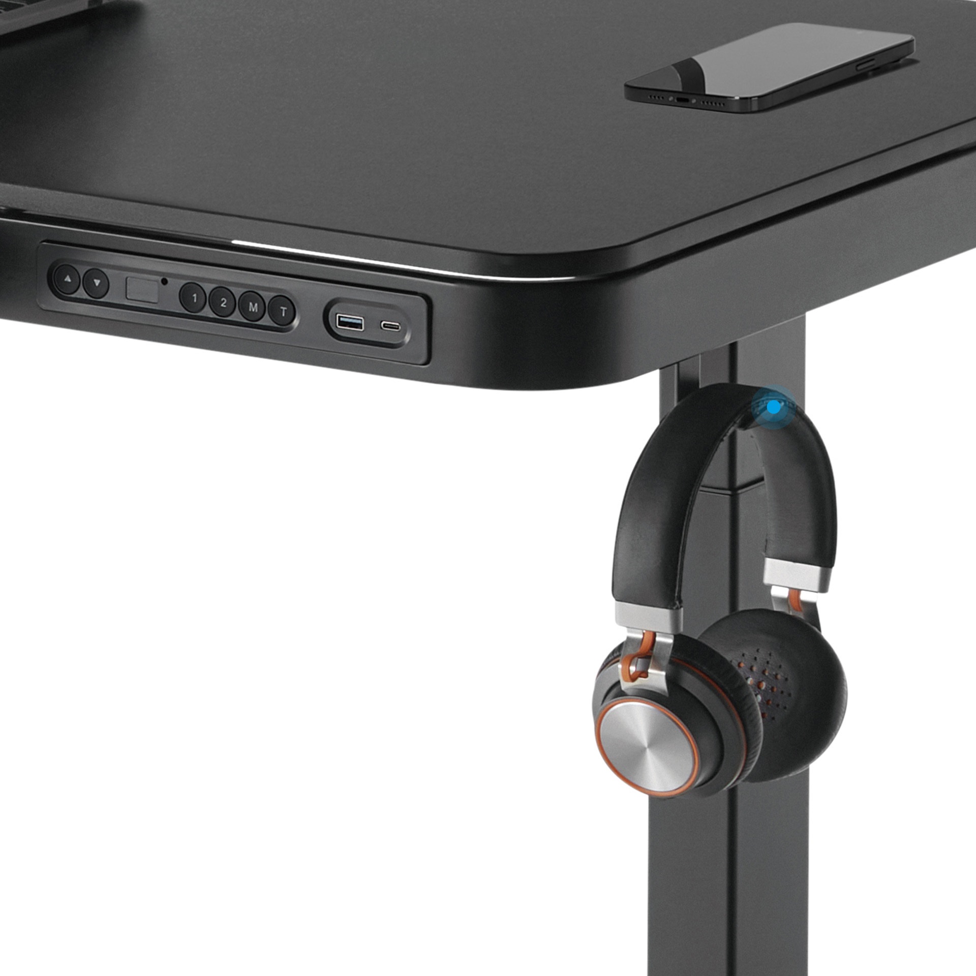 Стол OfficePro ODE111 118x60 Black, Black (1311154719) kupistul