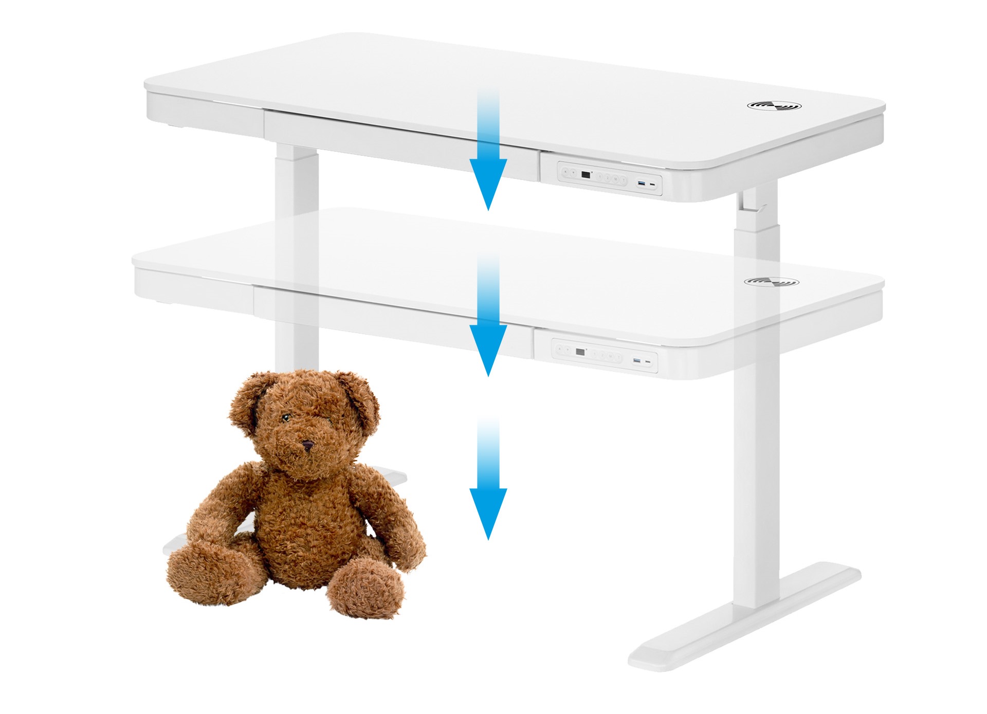 Стіл OfficePro ODE111 118x60 White, White (1311154721) в интернет-магазине