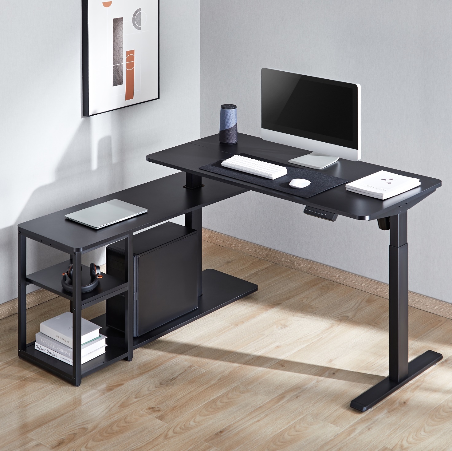 Стіл OfficePro ODE119 136х120 Black, Black (1311154722) с доставкой