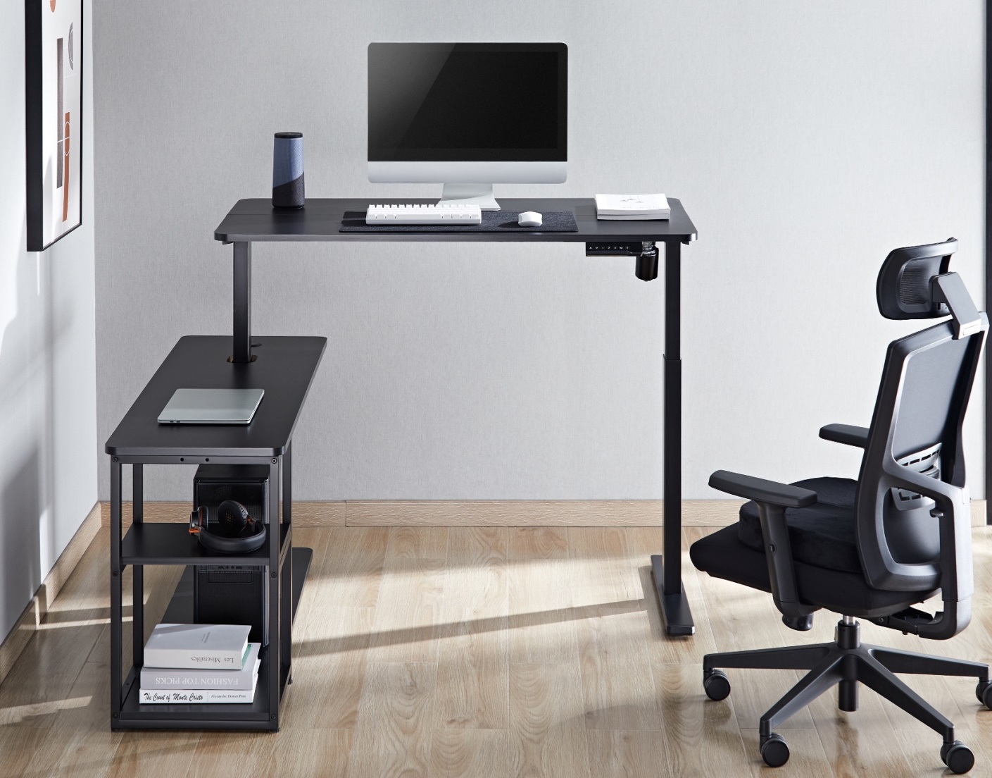 Стіл OfficePro ODE119 136х120 Black, Black (1311154722) дешево