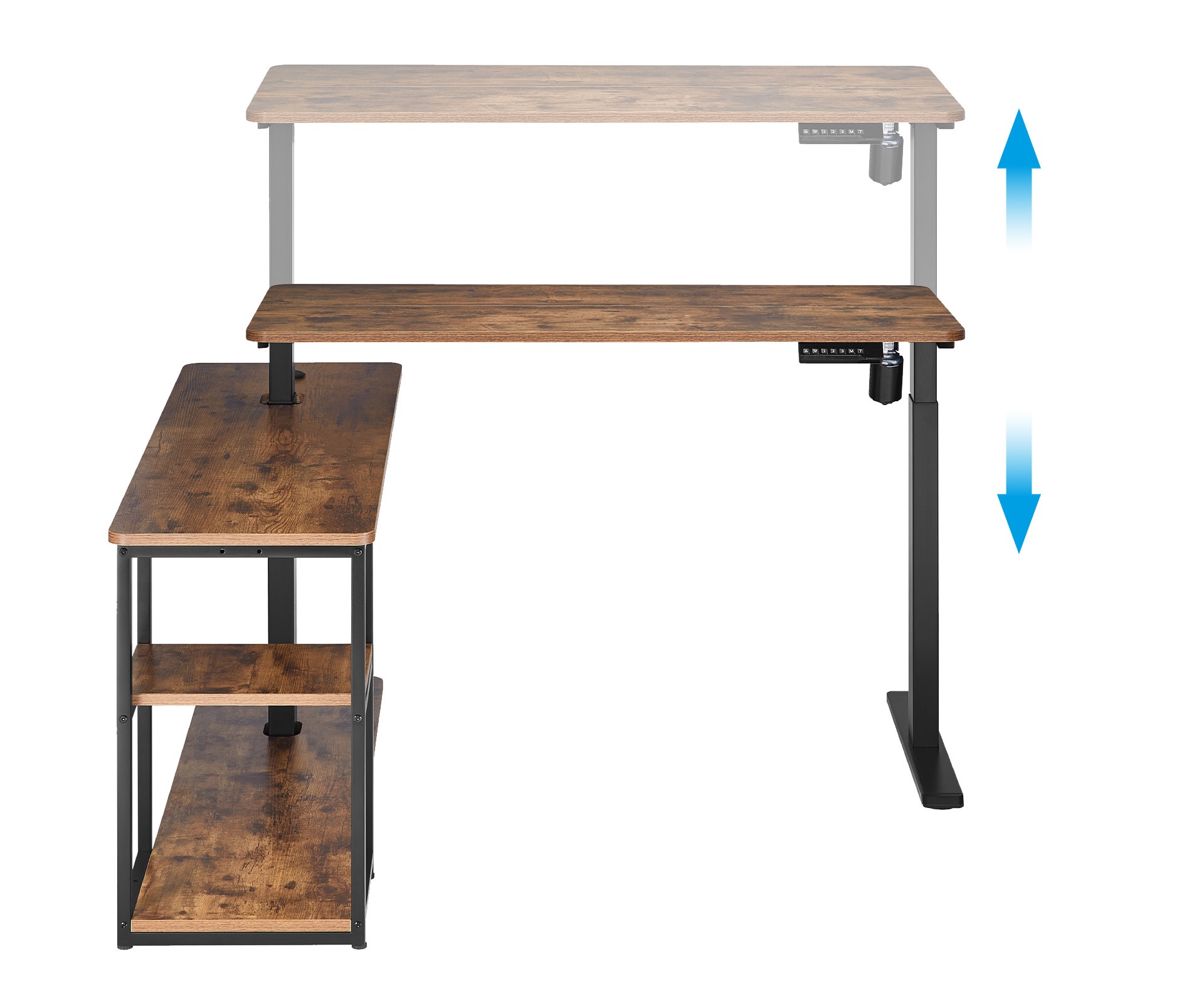 Стіл OfficePro ODE119 136х120 Walnut wood, Black (1311154723) в Украине