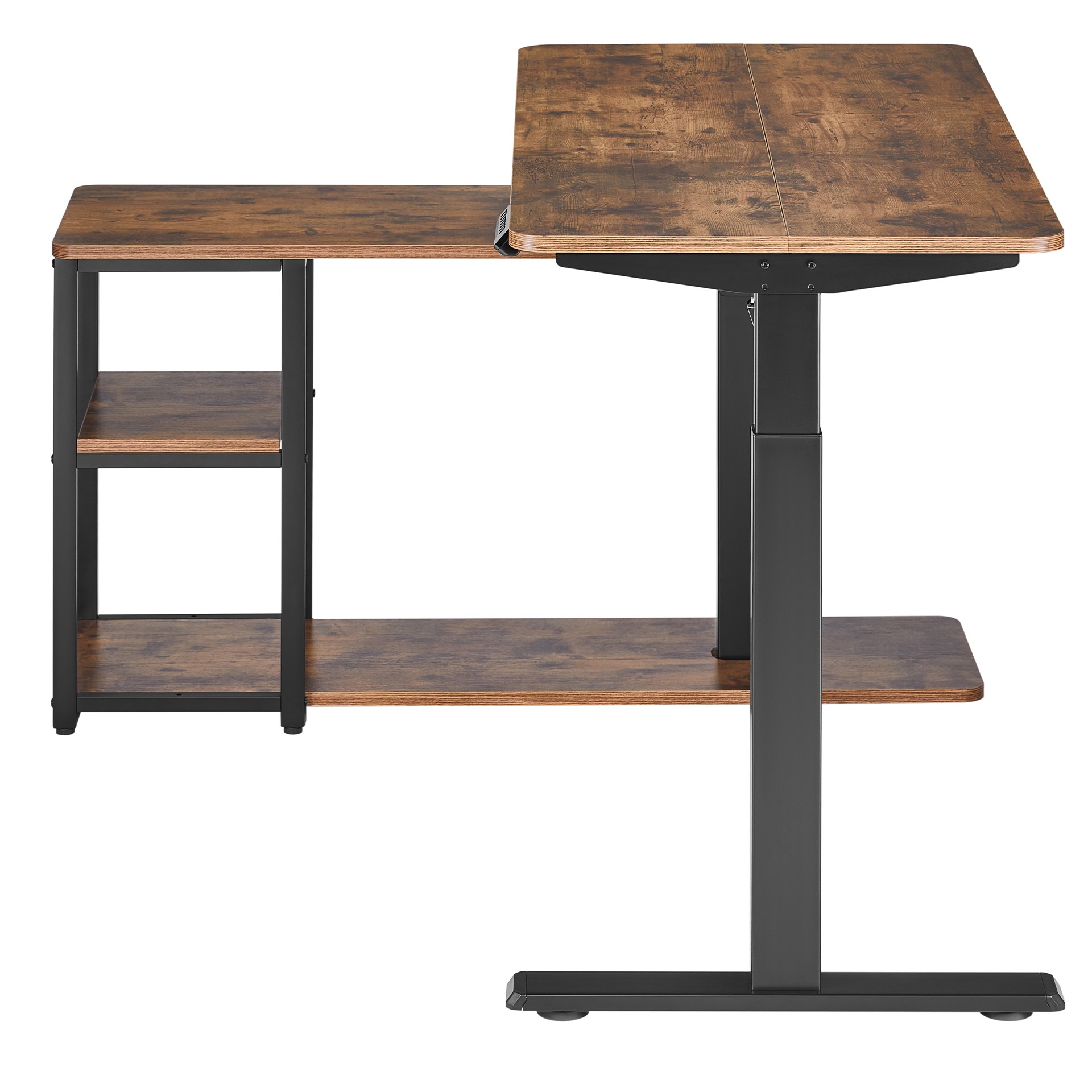 Стіл OfficePro ODE119 136х120 Walnut wood, Black (1311154723) дешево