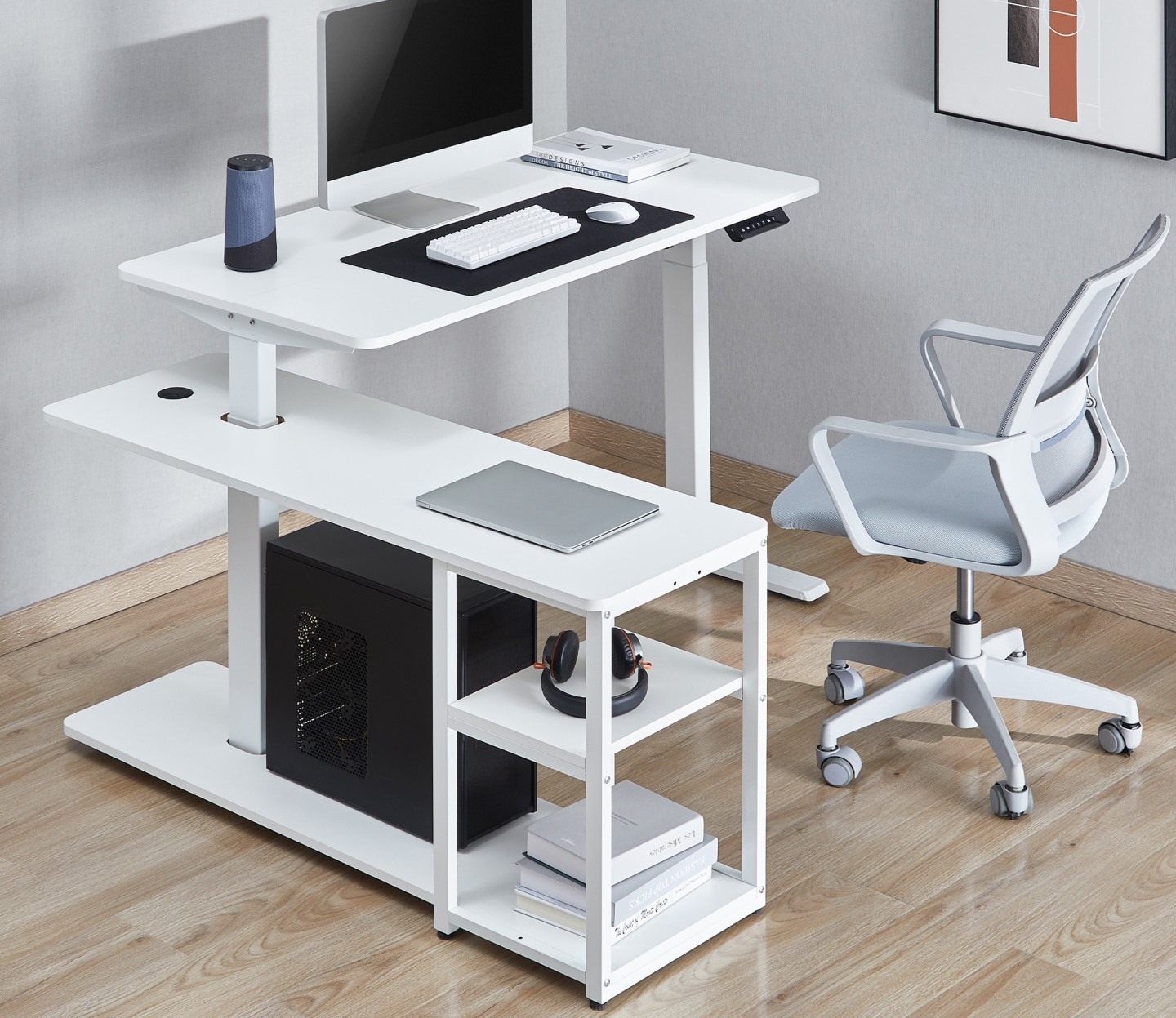 Стол OfficePro ODE119 136х120 White, White (1311154724) в Украине