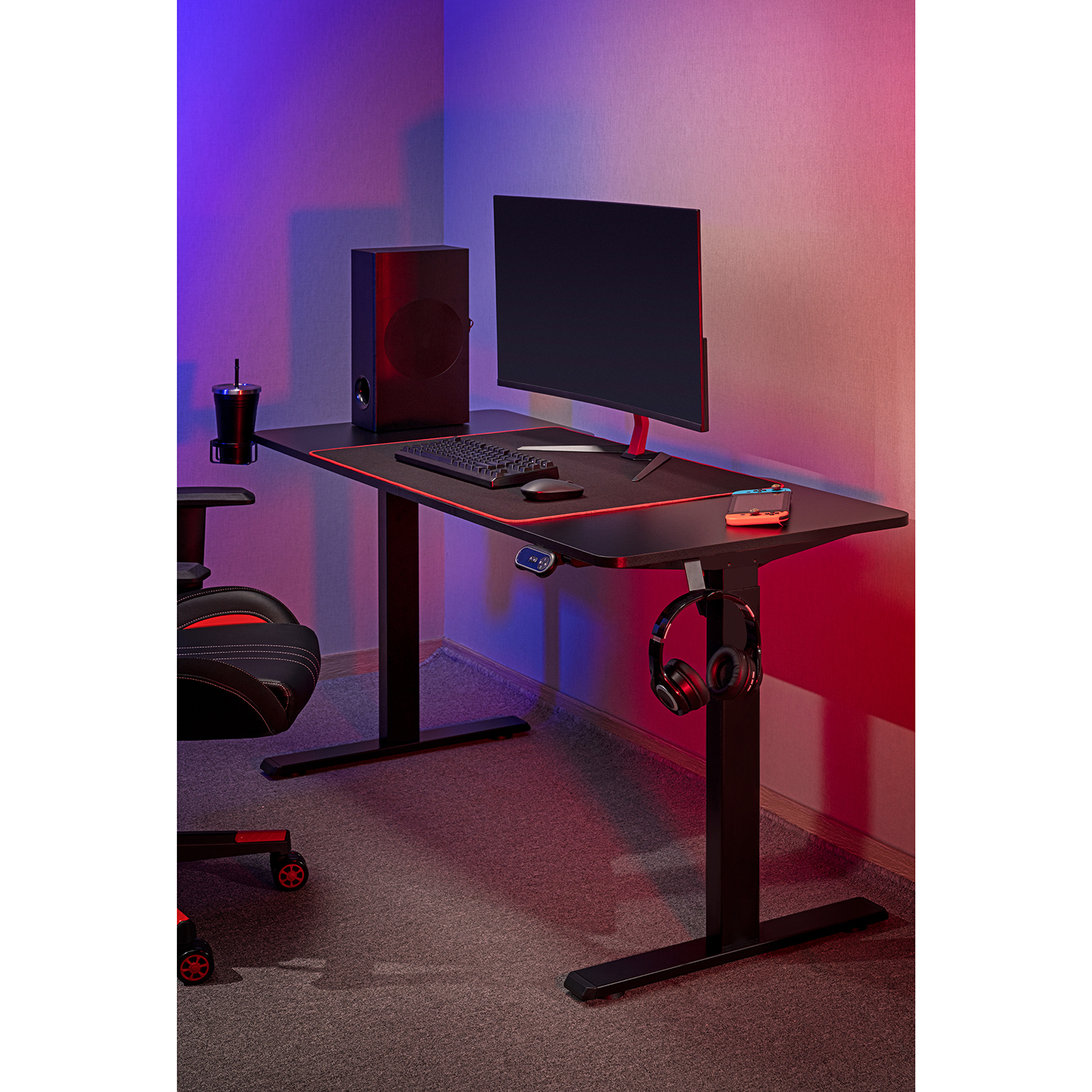 Стіл OfficePro ODE714 140x60 Black (131916303) в Украине