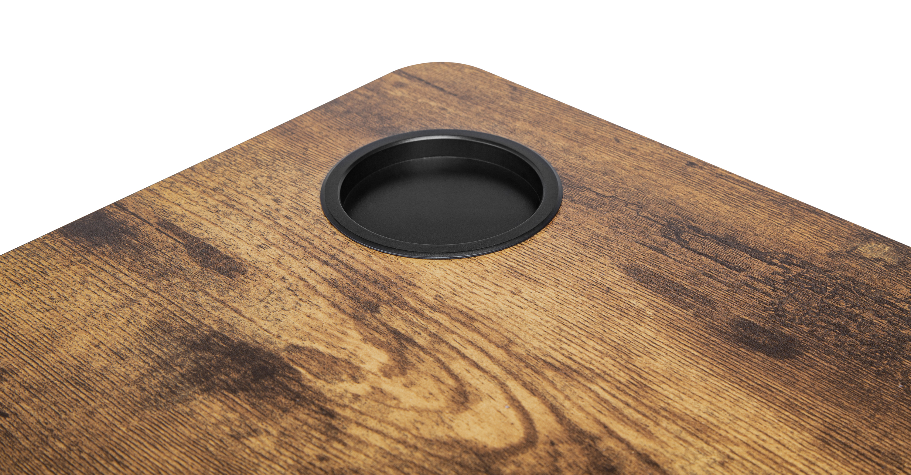 Стіл OfficePro ODM366 71x40 Dark wood, Black (1311033025) фото