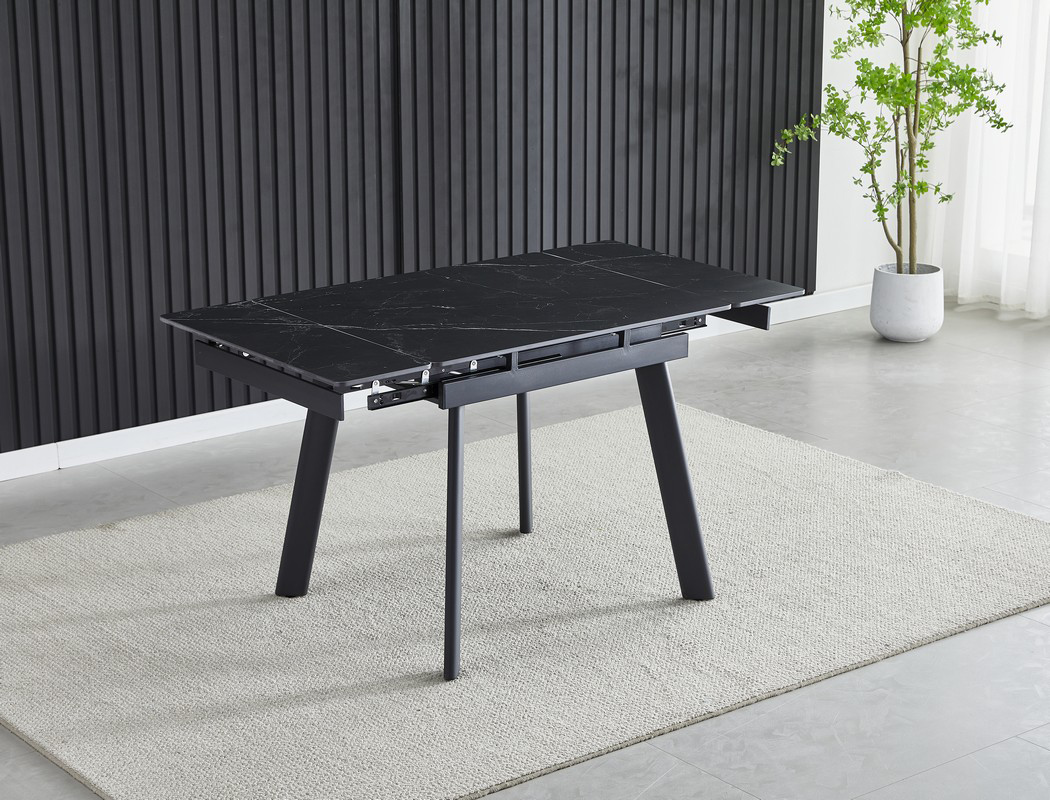 Стол Персей 90x75 Неро марбл, Черный (1831489836) дешево
