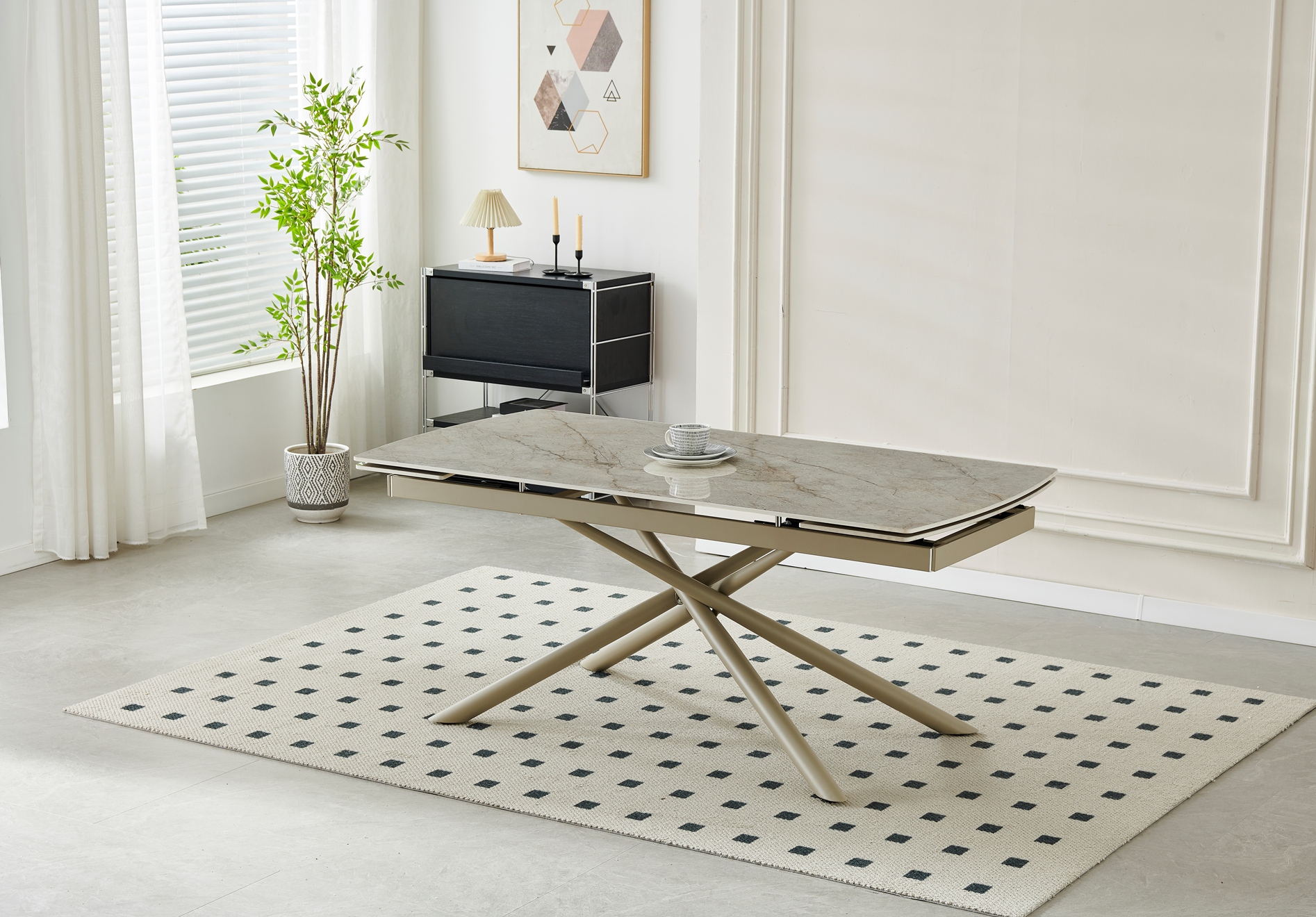 Стол Philip 180х90 Shks Beige Glossy (1011489616) дешево