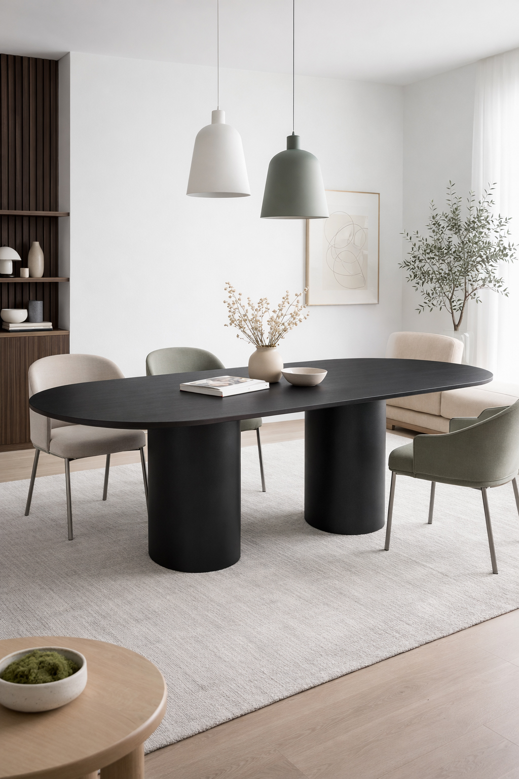 Стол Plavo Oval Oak 180x100 Черный (861488781) с доставкой