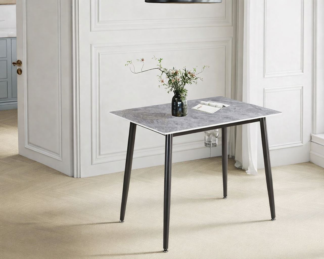 Стол Rikard 90х65 Italy grey Glossy (1011489668) с доставкой