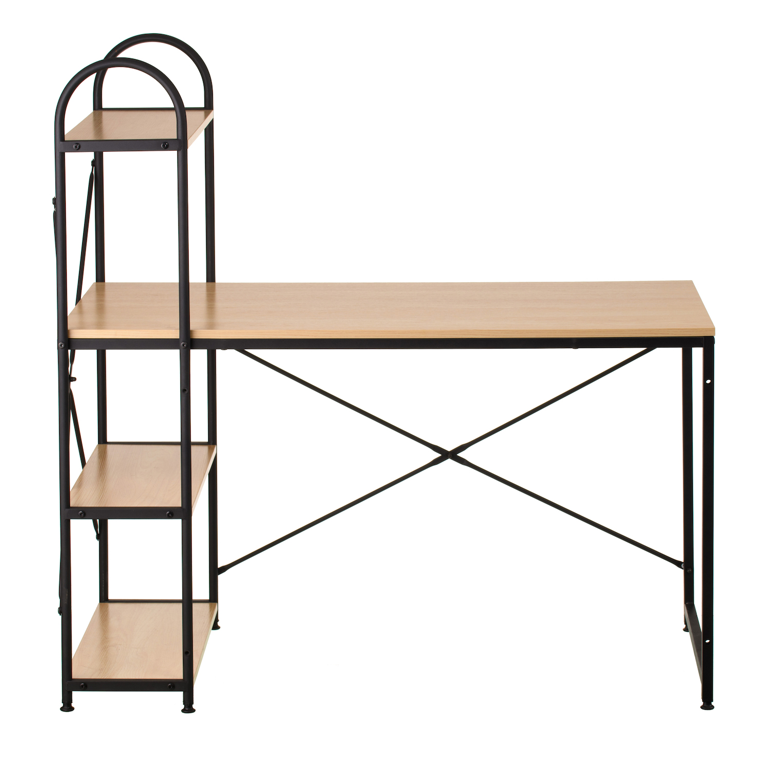 Стол с стеллажом Celean 120x60 Black, Beige (26512413) дешево