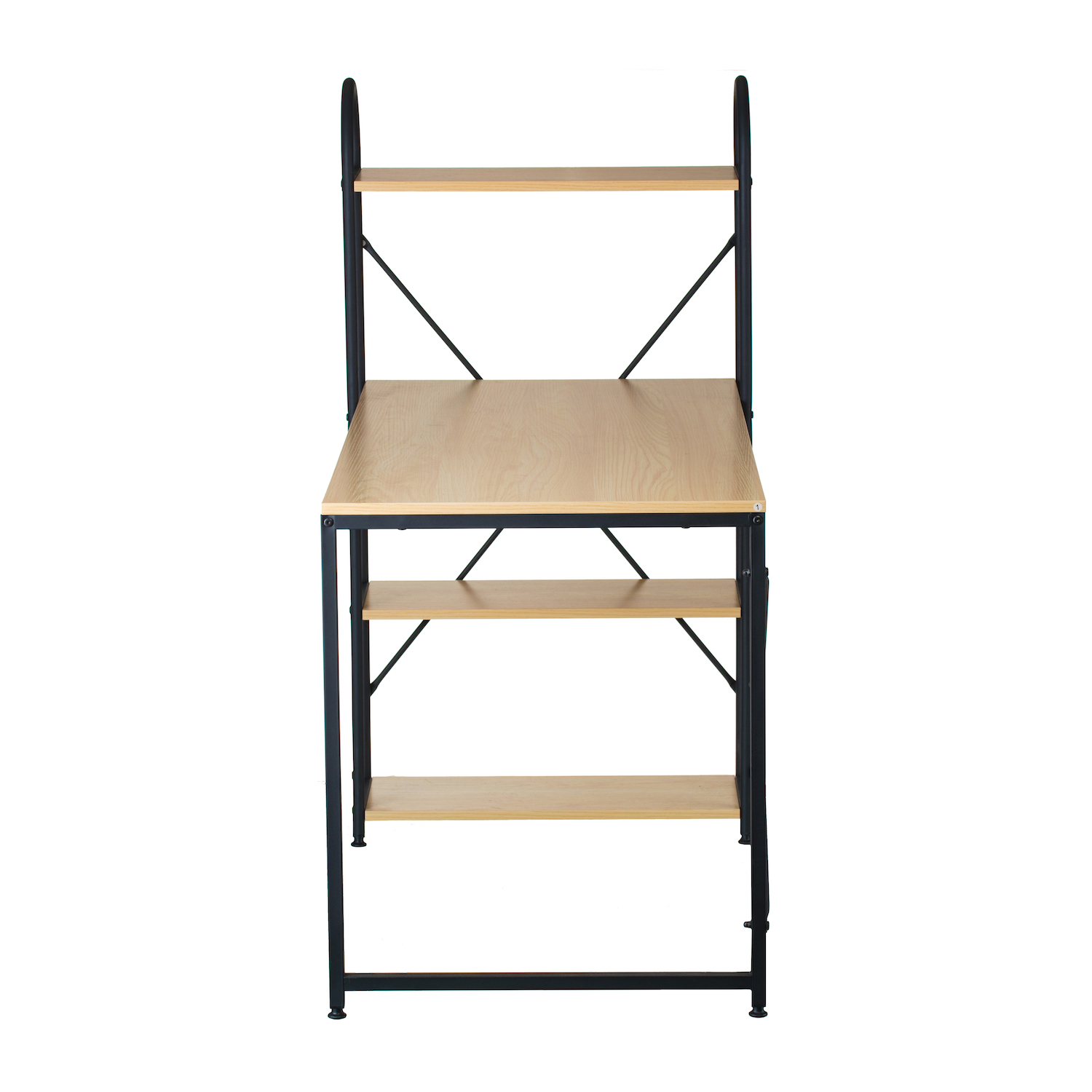 Стол с стеллажом Celean 120x60 Black, Beige (26512413) в Украине