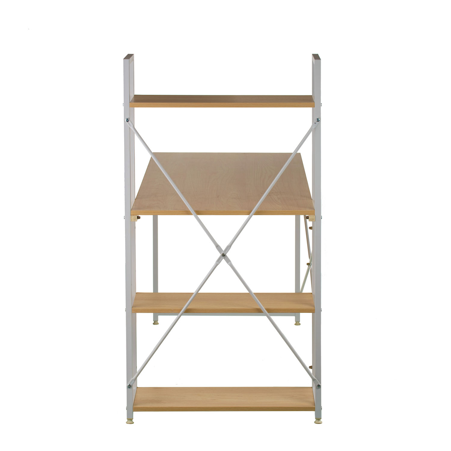 Стол с стеллажом Cross 120x60 White, Beige (26512416) в Киеве