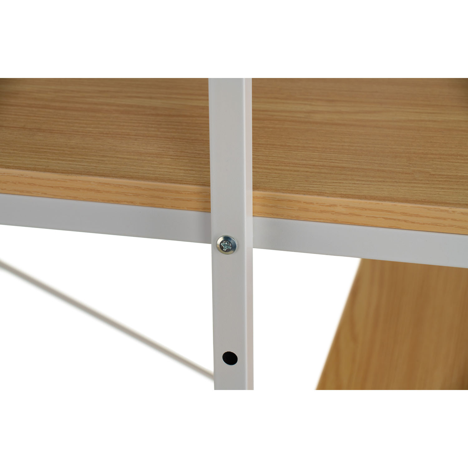 Стол с стеллажом Cross 120x60 White, Beige (26512416) недорого