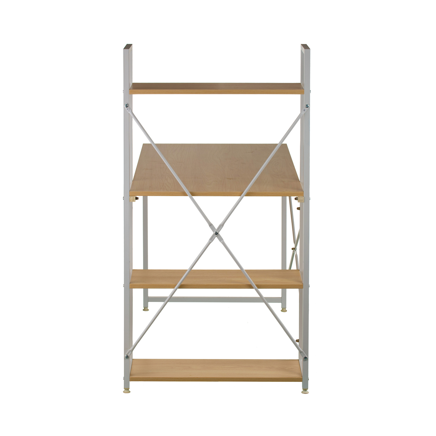 Стол с стеллажом Cross 140x60 White, Beige (26512417) в Киеве