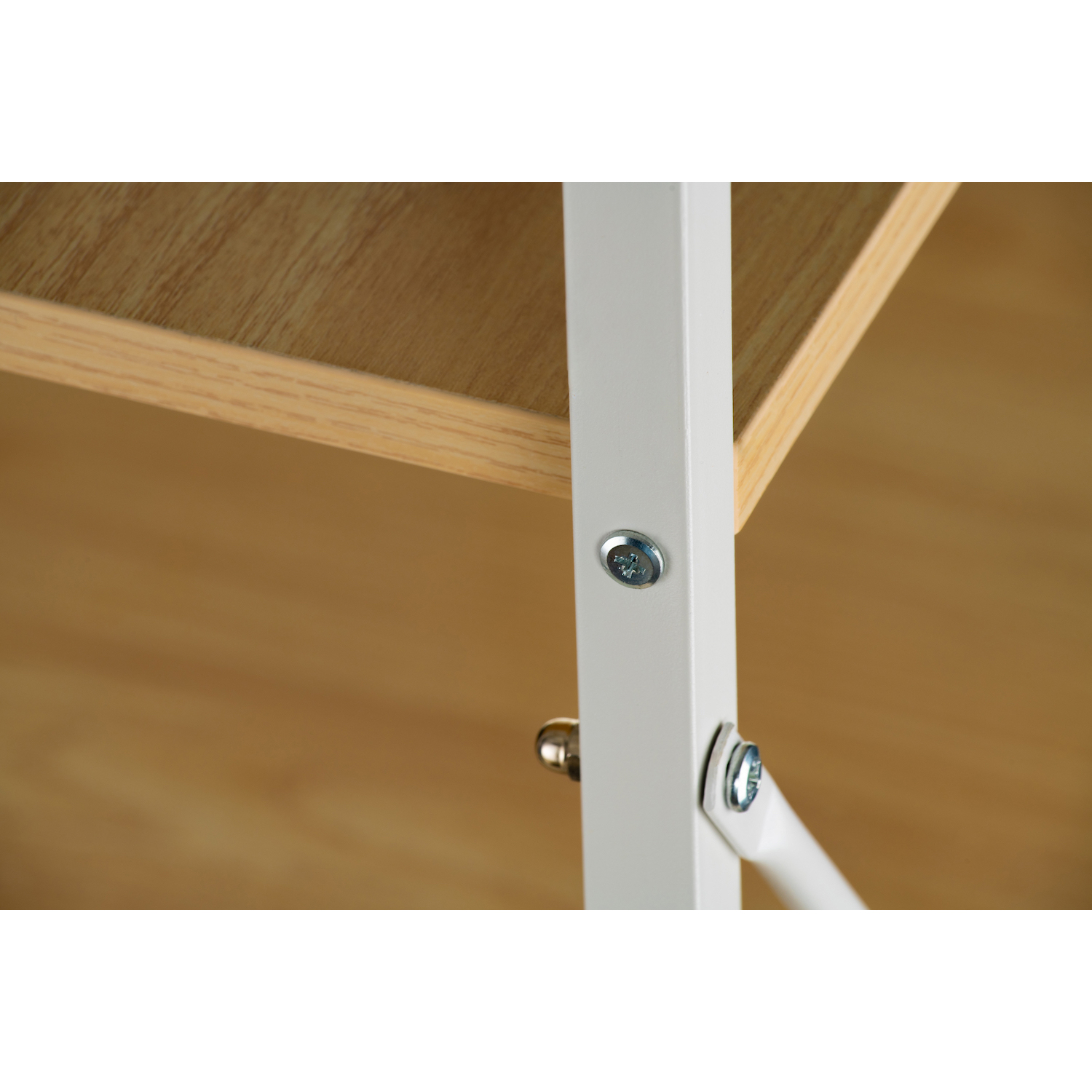 Стол с стеллажом Cross 140x60 White, Beige (26512417) дешево