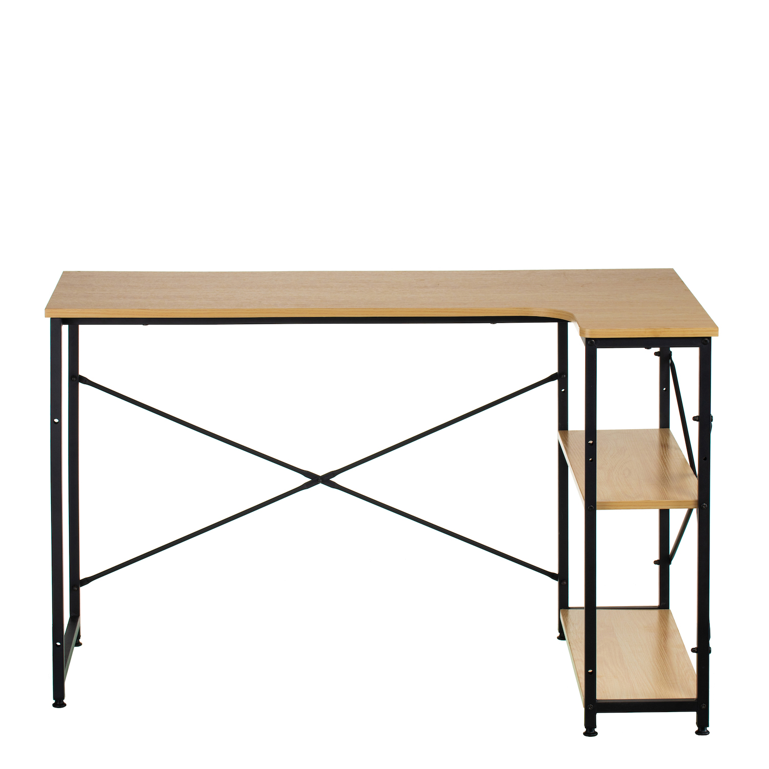 Стіл із стелажем Strada 120x47 Black, Beige (26512419) дешево