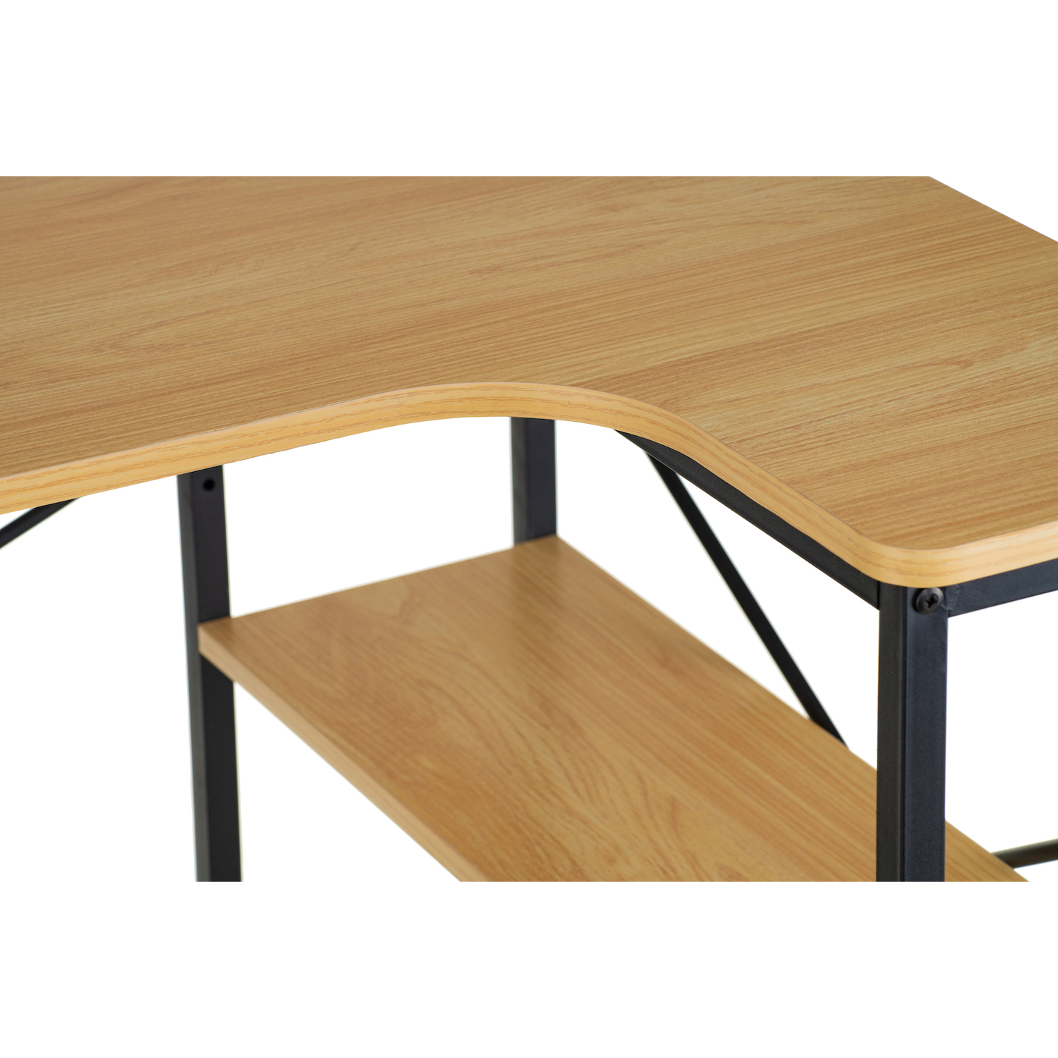 Стіл із стелажем Strada 120x47 Black, Beige (26512419) kupistul