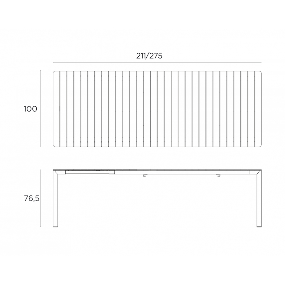 Стол Tevere Extensible 210х100 Antracite (131478617) в интернет-магазине