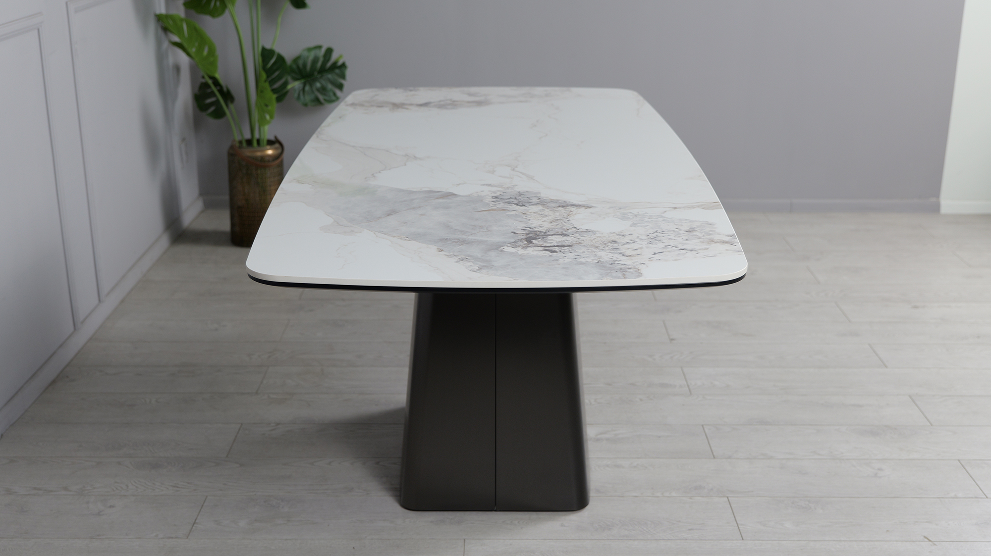 Стол Титан 180x90 Белый глянец, Графит (731488498) в Украине