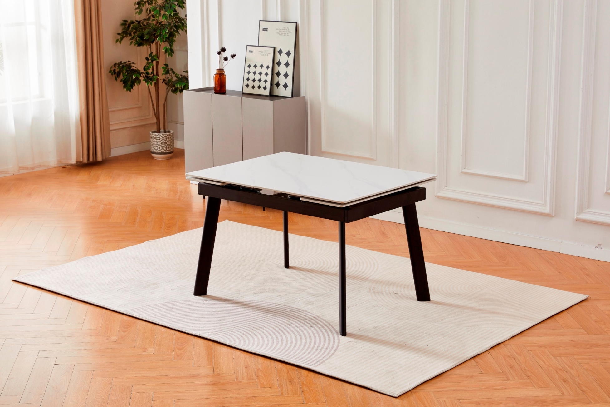Стол Velvet 120х90 Snow White Matt, Черный (1011489666) с доставкой