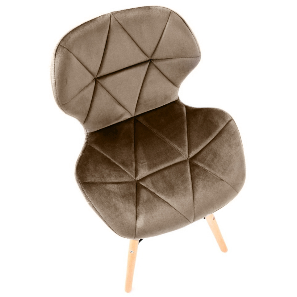 Стул HATTA Astra Velvet Wood Бежевый (44735870) дешево