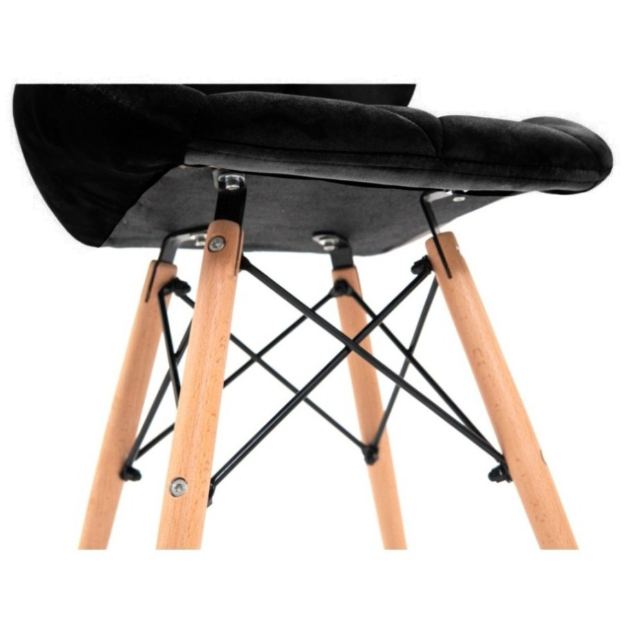 Стілець HATTA Astra Velvet Wood Чорний (44527595) в Украине