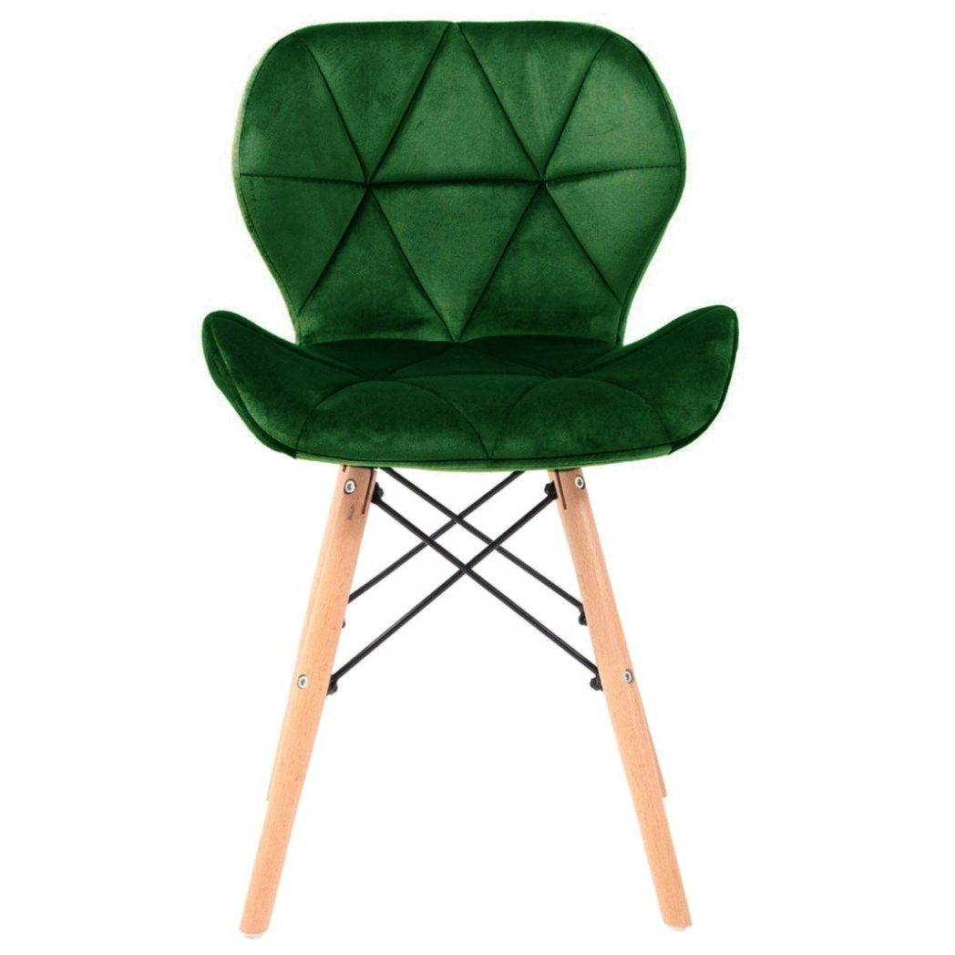 Стілець HATTA Astra Velvet Wood Темно-зелений (44527597) недорого