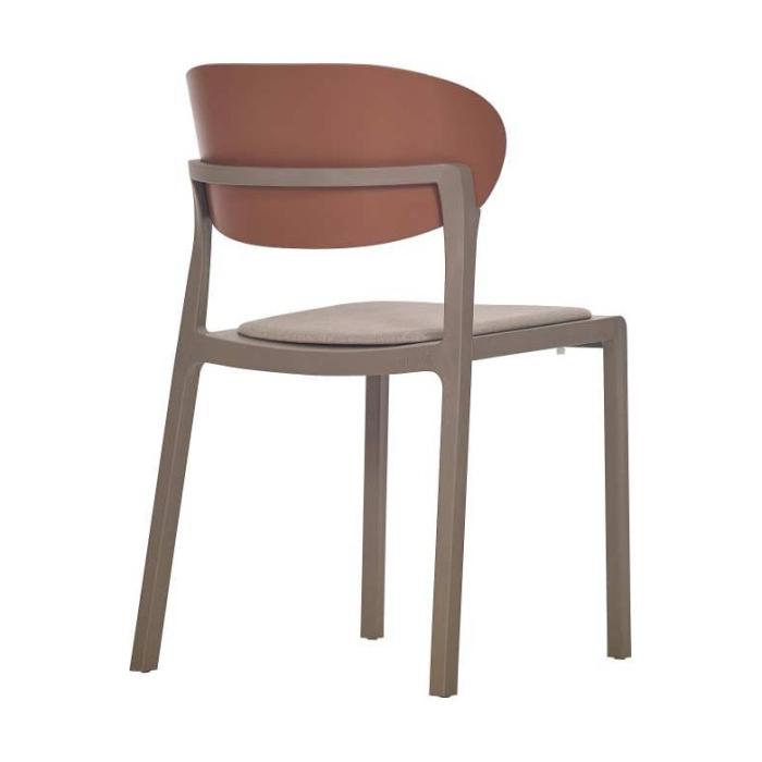 Стілець Bake з подушкою taupe, terracota (1691270757) дешево